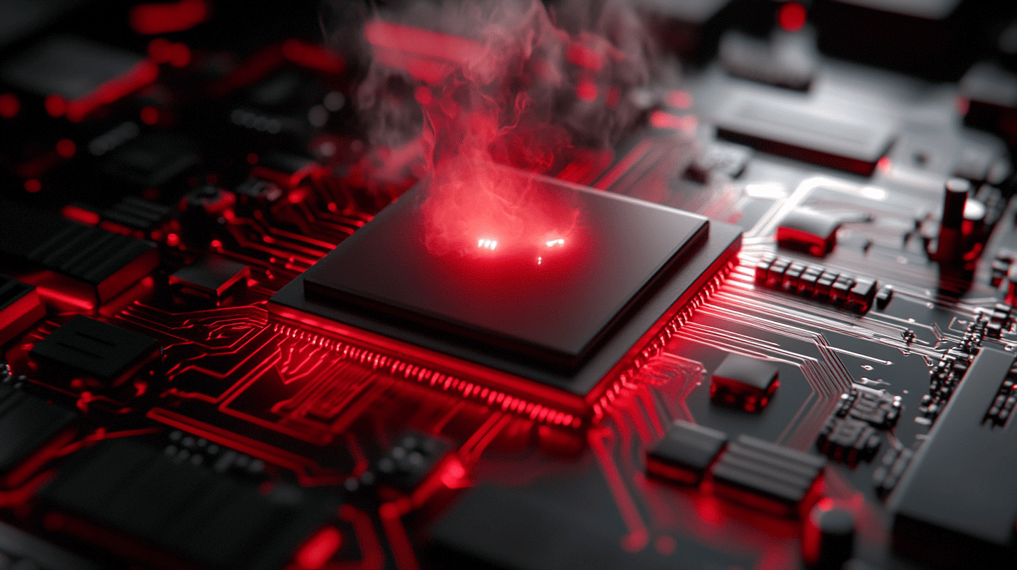 a close up of a computer chip